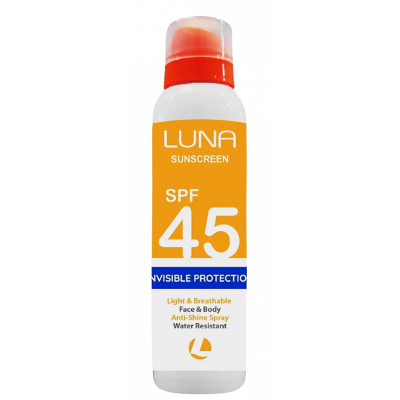 LUNA SUNSCREEN INVISIBLE PROTECTION SPF 45+ — FOR ALL SKIN TYPES 200 ML